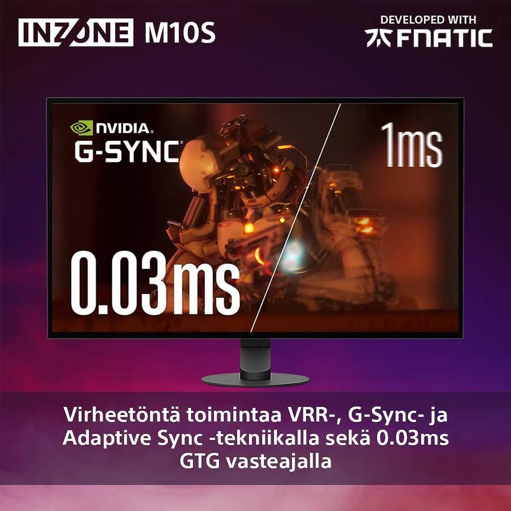 Monitorius Sony INZONE M10S - 480Hz | QHD | 26,5 colio | OLED | 0,03 ms