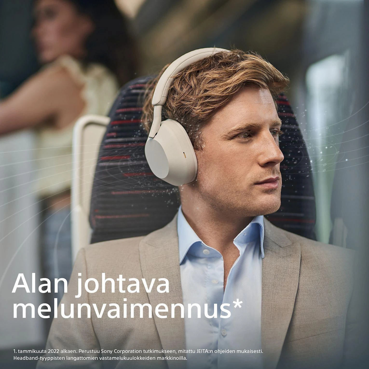 Belaidės ausinės Sony WH-1000XM5 su triukšmo slopinimo technologija, Sidabrinės