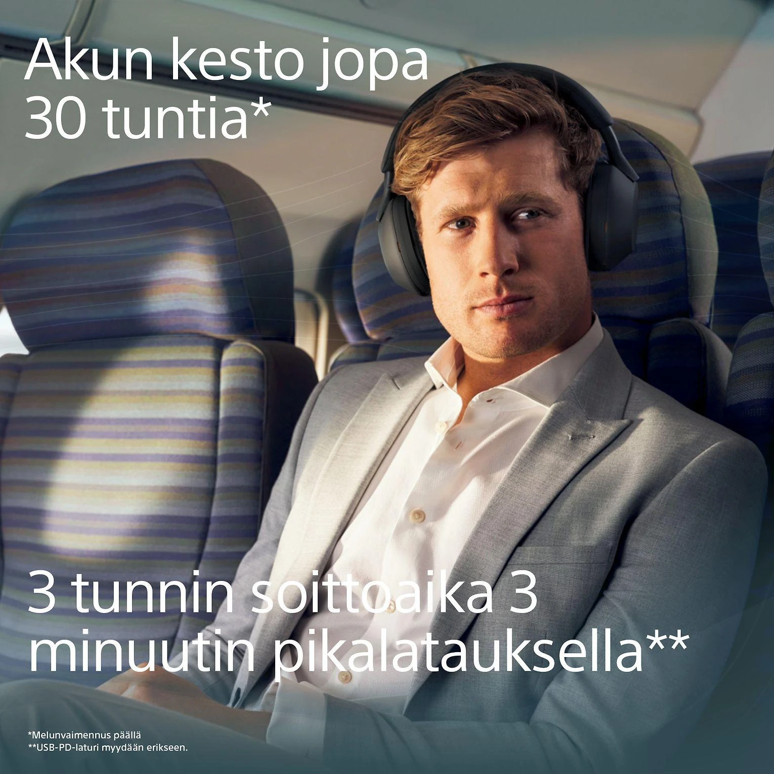 Belaidės ausinės Sony WH-1000XM5 su triukšmo slopinimo technologija, Juodos