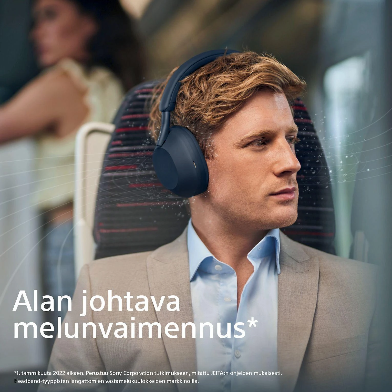 Sony WH-1000XM5 ausinės su garso vizualizacija