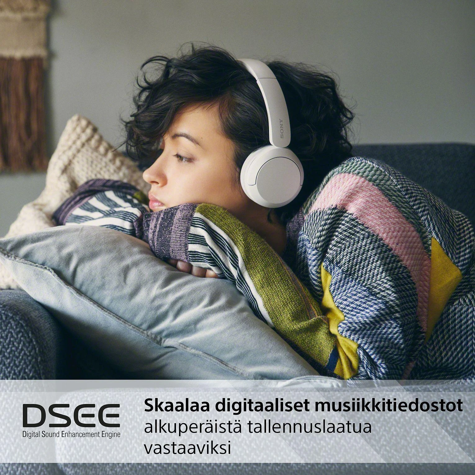 Belaidės Ausinės Sony WH-CH520W, Baltos spalvos