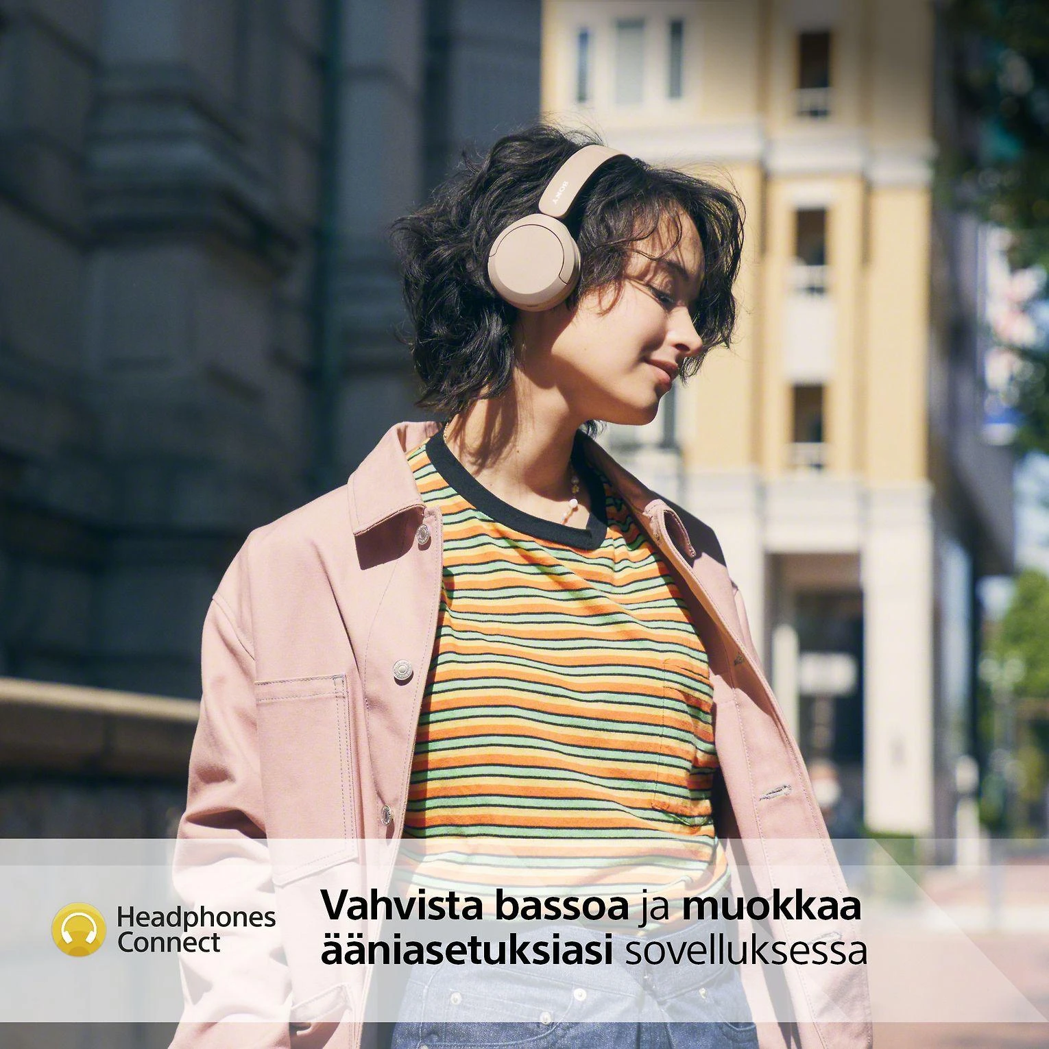 Belaidės Ausinės Sony WH-CH520B, Rusvos spalvos