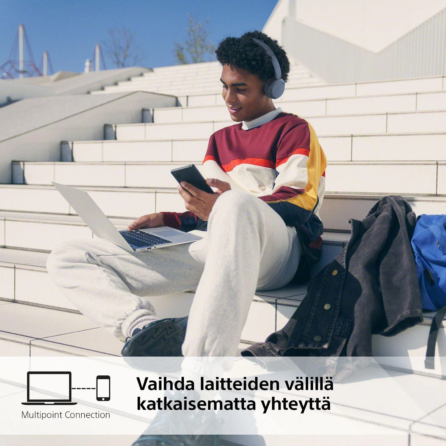 Belaidės Ausinės Sony WH-CH520L, Mėlynos spalvos