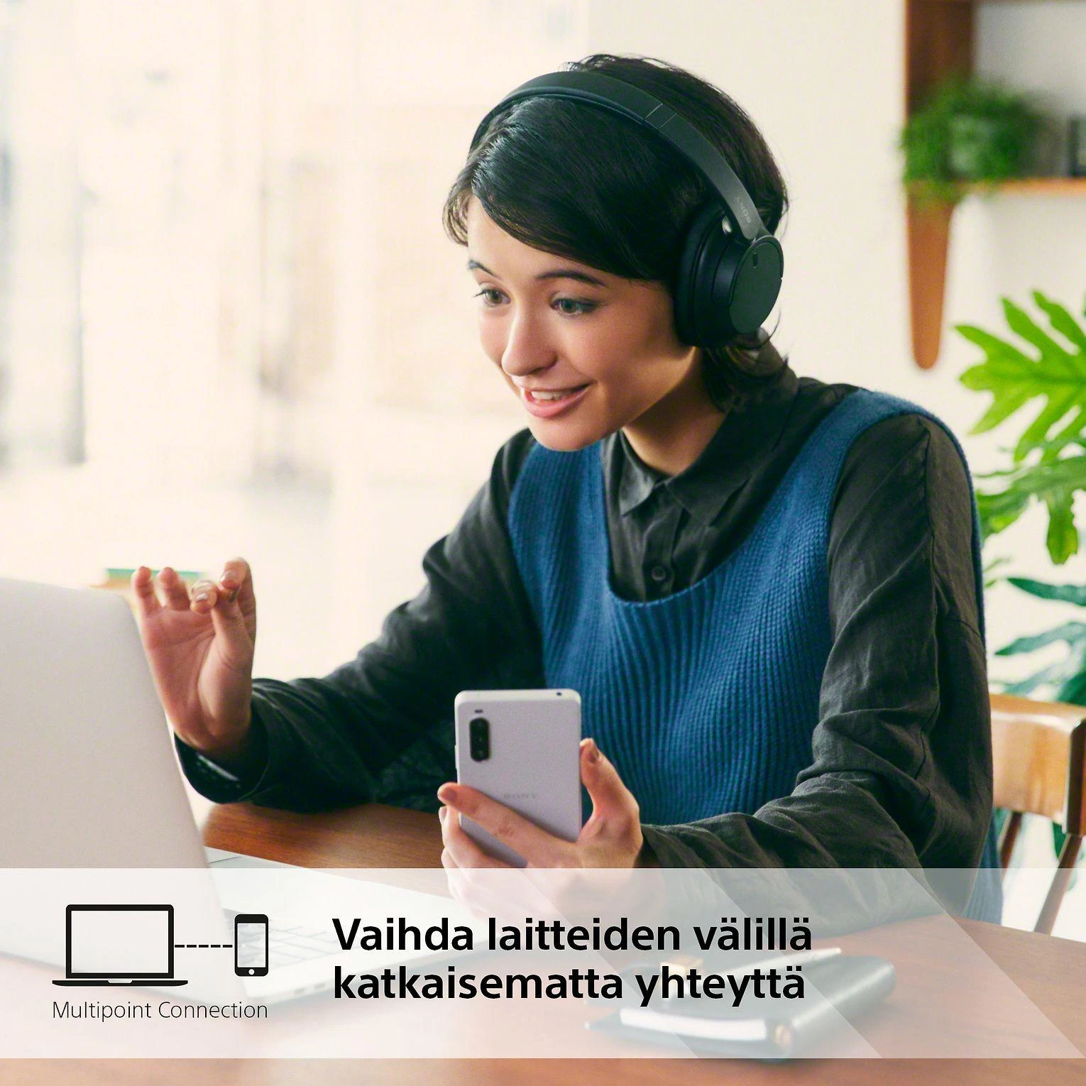 Sony WH-CH720NB belaidės ausinės, Juodos