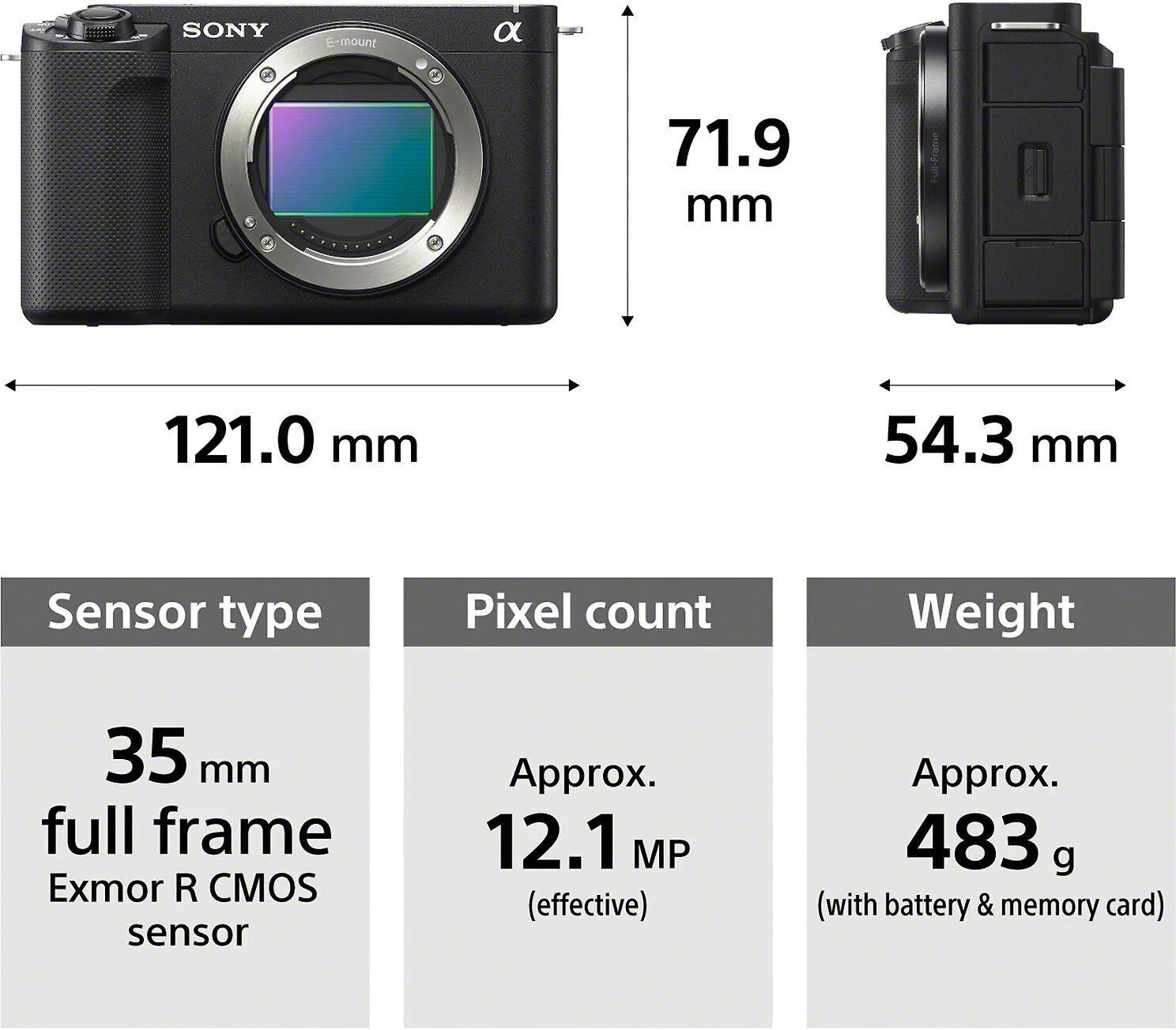 Sony ZV-E1 Body (Juodas)