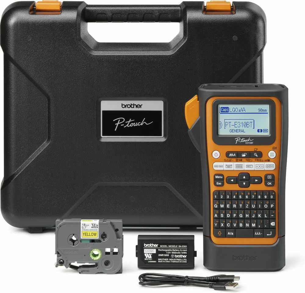 Brother PT-E310BTVP Pro | Thermal | Label Spausdintuvas | Oranžinis/Juodas