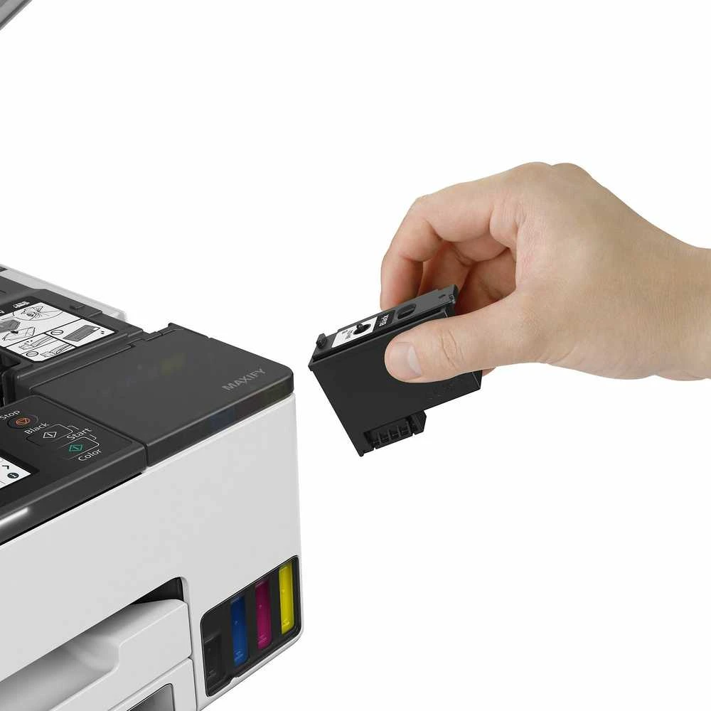 CANON MAXIFY GX1050 daugiafunkcis spalvotas rašalinis spausdintuvas, pakartotinai užpildomas, A4, 210 x 297 mm, A4, 15 atv./min., 250 lapų, USB 2.0, LAN, „Wi-Fi“.
