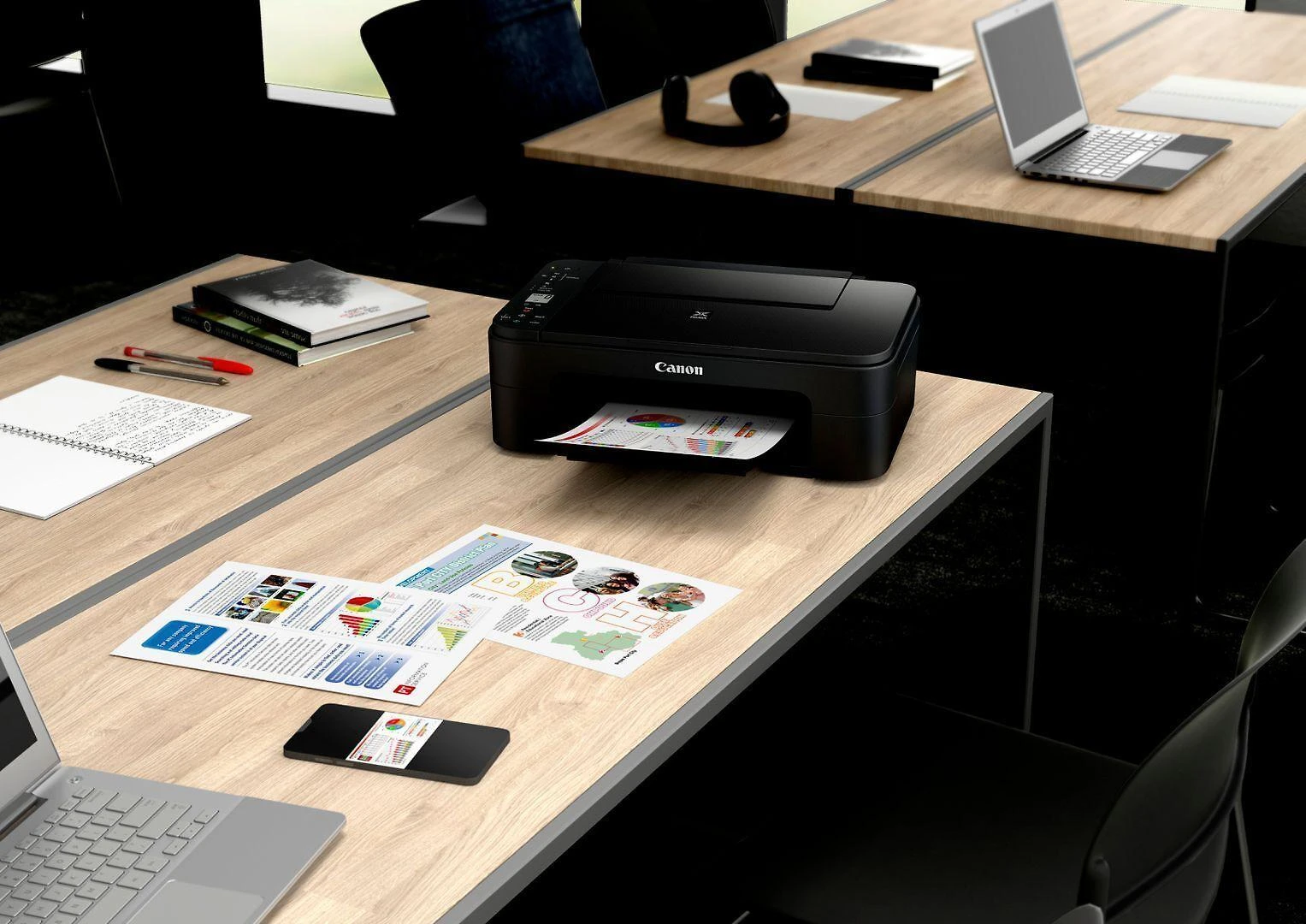 Canon PIXMA TS3350 EUR | 3771C006 | Inkjet | Spalvotas | Daugiafunkcinis Spausdintuvas | A4 | Wi-Fi | Juodas