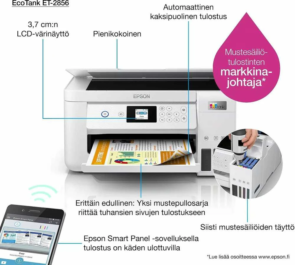 Daugiafunkcinis spausdintuvas Epson EcoTank ET-2856 (C11CJ63406)