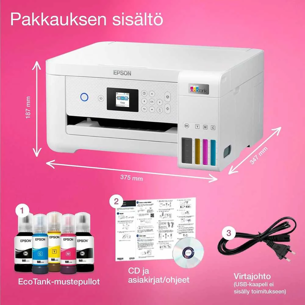 Daugiafunkcinis spausdintuvas Epson EcoTank ET-2856 (C11CJ63406)
