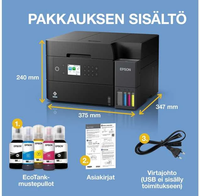 Spausdintuvas Epson EcoTank ET-3950 Inkjet A4 4800 x 1200 DPI 35 ppm „Wi-Fi“