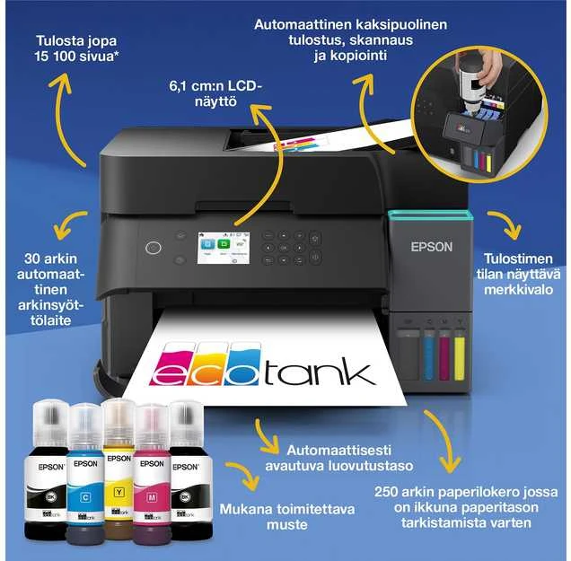 Spausdintuvas Epson EcoTank ET-3950 Inkjet A4 4800 x 1200 DPI 35 ppm „Wi-Fi“