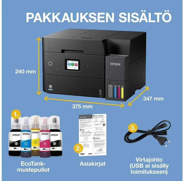 „Epson EcoTank ET-4950“ A4 formato daugiafunkcis spausdintuvas su jutikliniu ekranu