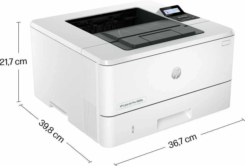 Hewlett Packard (HP) HP LaserJet Pro 4002dn Spausdintuvas - A4 Mono lazerinis, Spausdinti, Automatinis dokumentų tiektuvas, Auto-Duplex, LAN, 40ppm, 750-4000 puslapių per mėnesį (pakeičia M404dn)