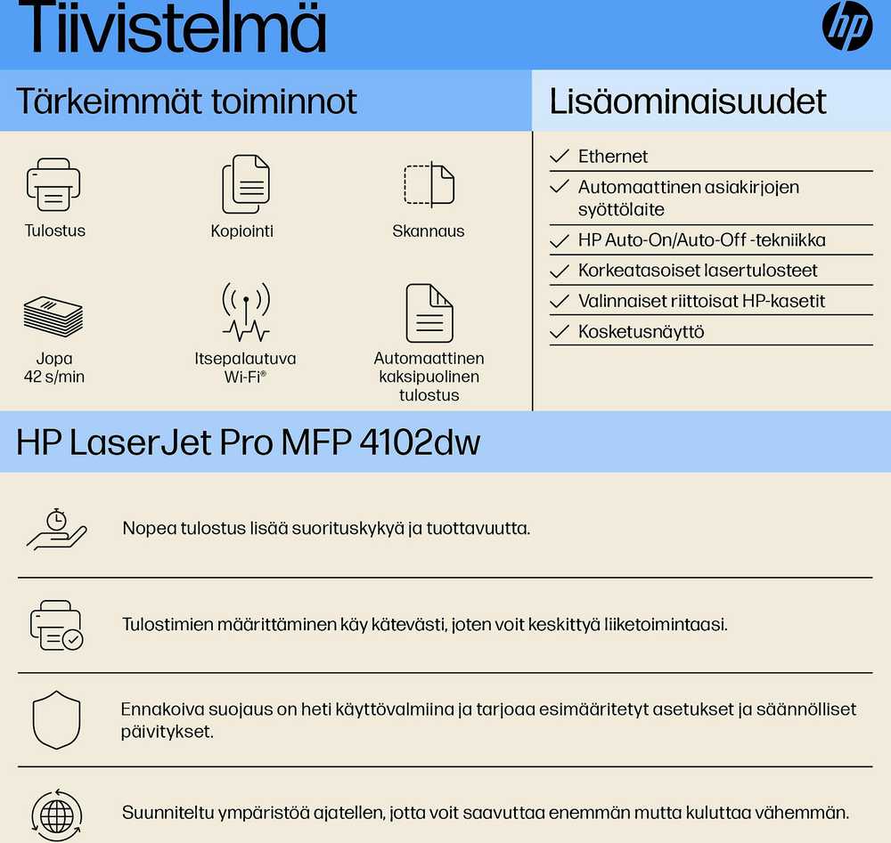Lazerinis spausdintuvas HP LaserJet Pro MFP 4102dw