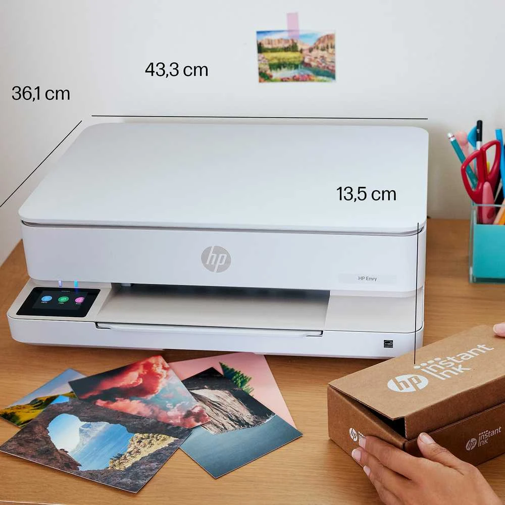 „Hewlett Packard“ (HP) „HP ENVY 6120e“ daugiafunkcis daugiafunkcis spalvotas rašalinis spausdintuvas, 216 x 297 mm, A4, 8 psl./min., kopijavimas, 10 psl./min., spausdinimas, 100 lapų, USB, „Wi-Fi“, „Portobello“