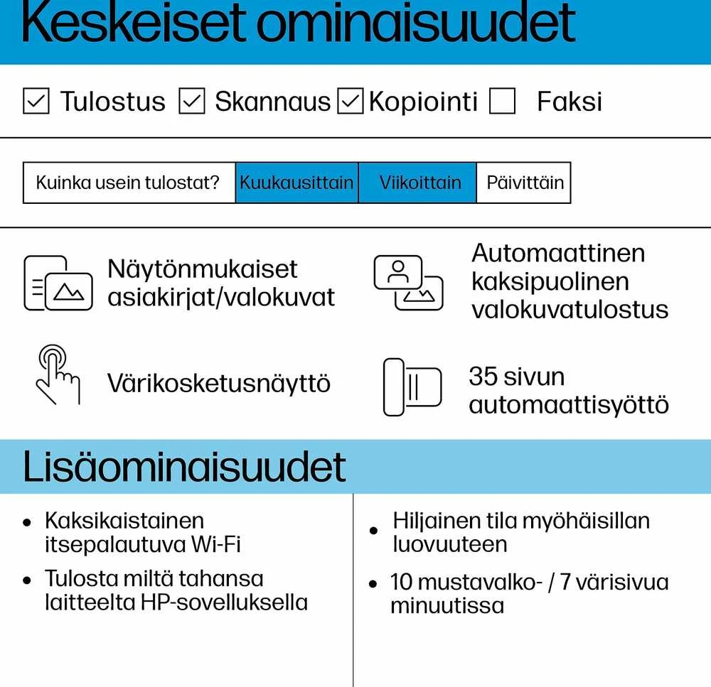 „Hewlett Packard“ (HP) „HP ENVY 6520e“ daugiafunkcis daugiafunkcis spalvotas rašalinis spausdintuvas, 216 x 297 mm, A4, 8 psl./min., kopijavimas, 20 psl./min., spausdinimas, 100 lapų, „Wi-Fi“, USB prievadas