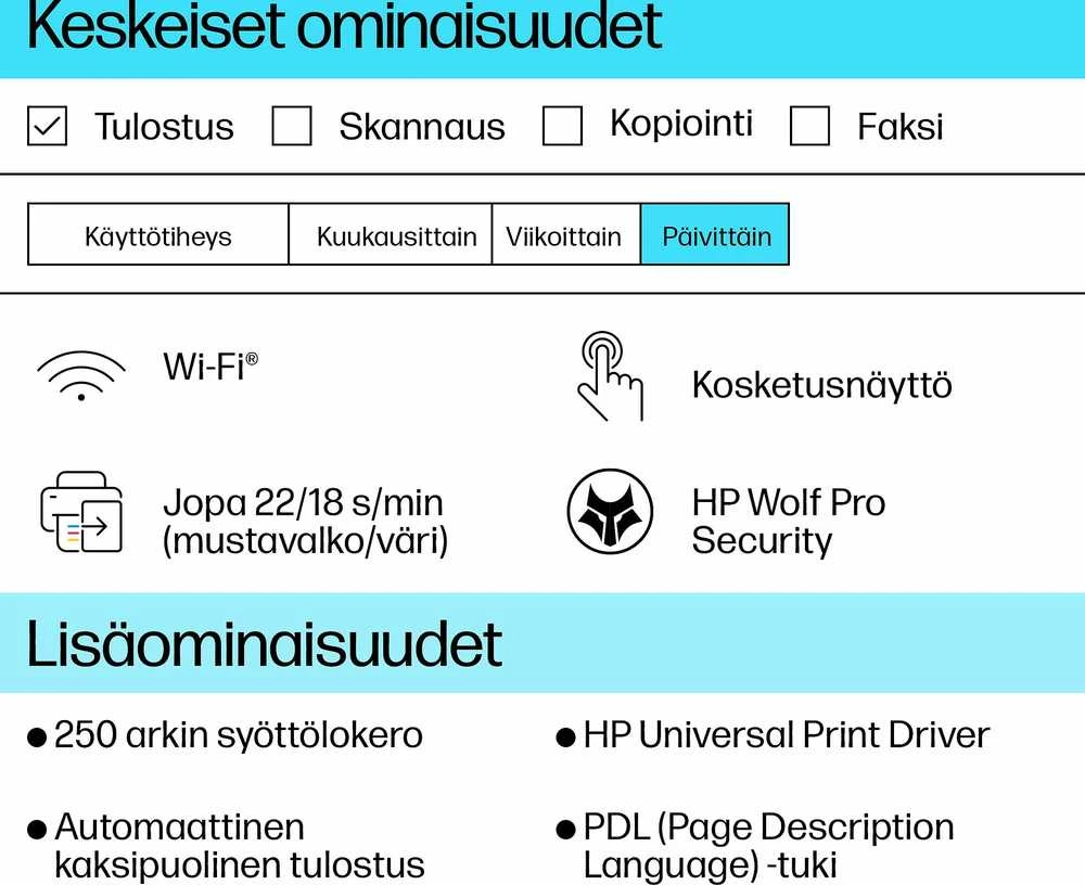 HP OfficeJet Pro Wireless Color Spausdintuvas, Two-sided spausdinimas