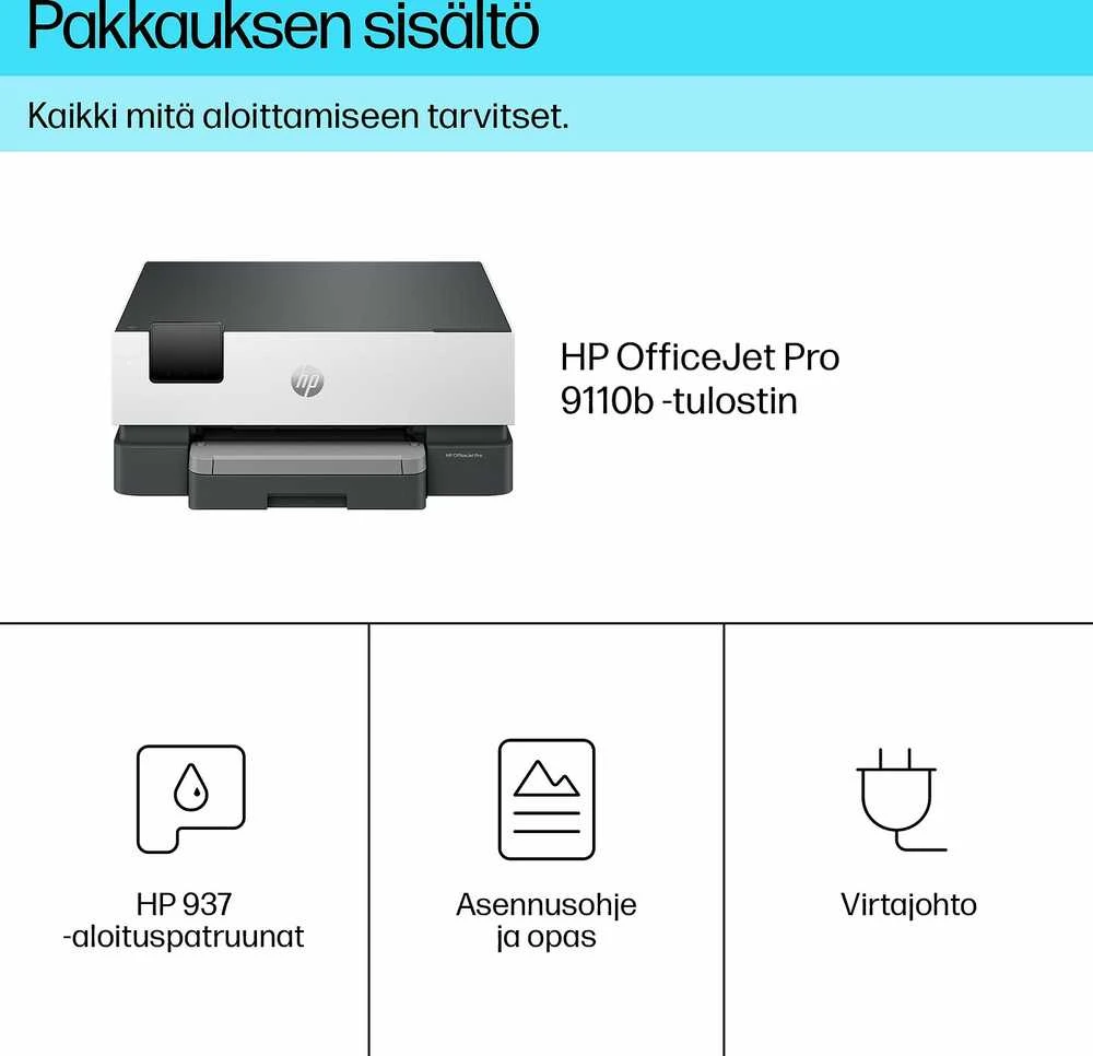 HP OfficeJet Pro 9122e daugiafunkcis spausdintuvas, Terminis rašalinis spausdintuvas, Spalvotas spausdinimas, 4800 x 1200 DPI, A4, Tiesioginis spausdinimas, Pilkas