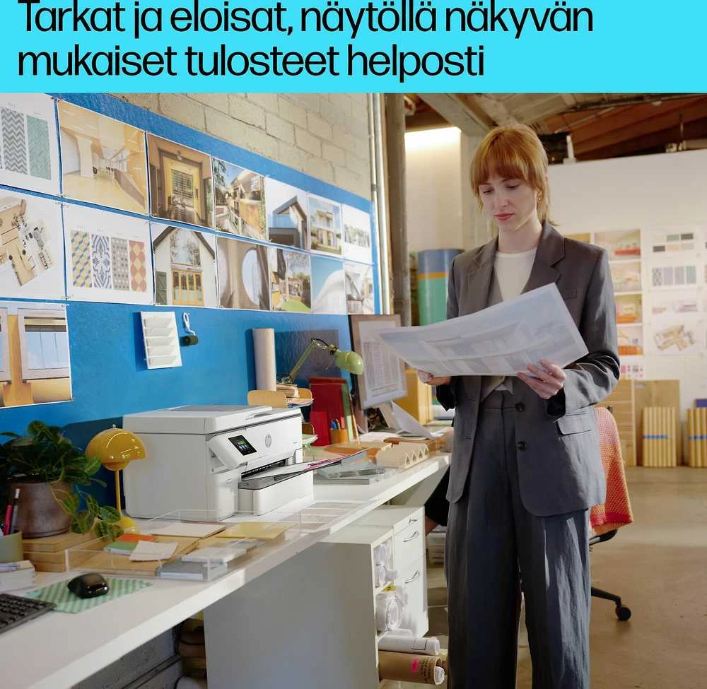 Hewlett Packard (HP) HP OfficeJet Pro 9720e HP+ plataus formato „AiO“ daugiafunkcis spausdintuvas Spausdintuvas - A3/A4 spalvotas rašalinis, spausdinimas / kopijavimas / nuskaitymas, automatinis dokumentų tiektuvas, automatinis dvipusis spausdinimas, LAN, Wifi, 22 psl./min., 250–1500 puslapių per mėnesį (pakeičia OfficeJet Pro 7720)