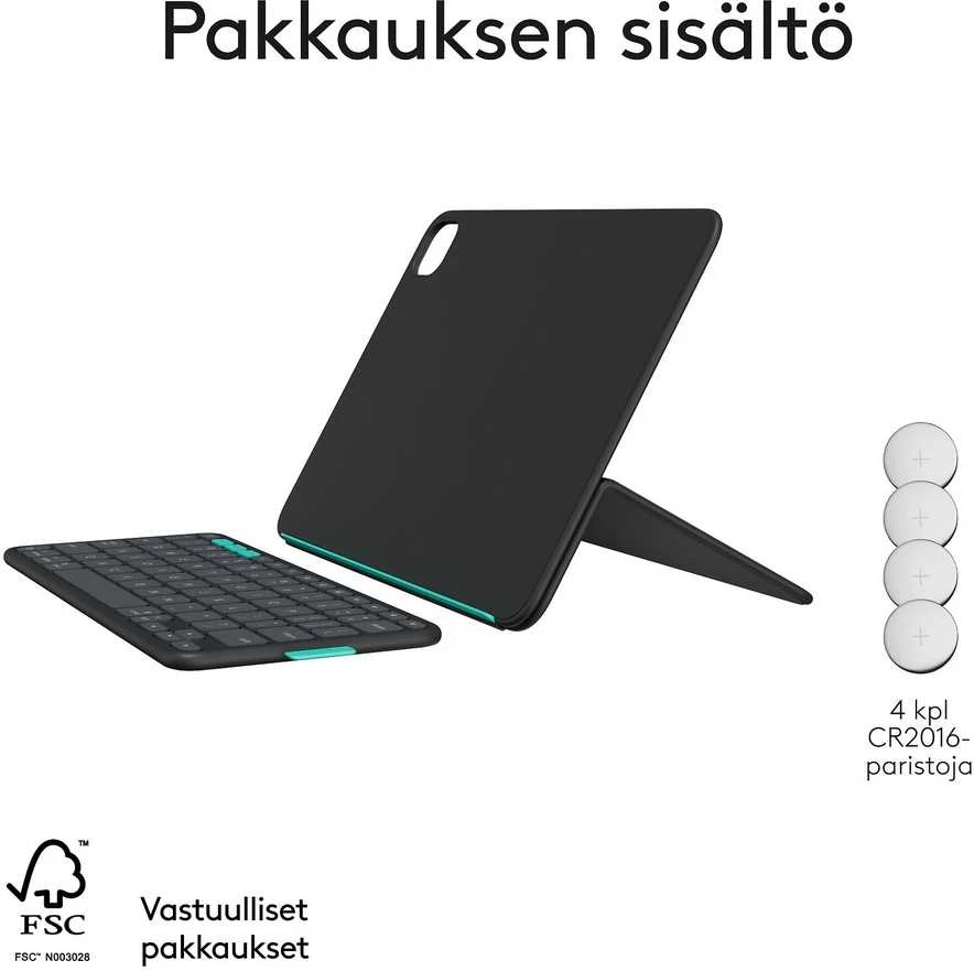 Logitech ATVERČIAMAS DĖKLAS – GRAPHITE-PAN-BT – IPAD PRO11 IR AIR11/5TH