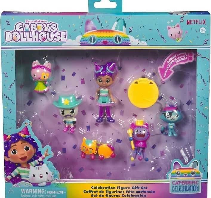 Spin Master Gabby's Dollhouse – Šventės 6 figūrėlės dovanų rinkinys (6069603)
