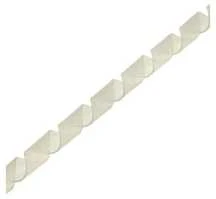 Inline Spiral Wrap kabelio spiralinis apvyniojimas, 10 m ilgio, 10 mm skersmens, skaidrus baltas