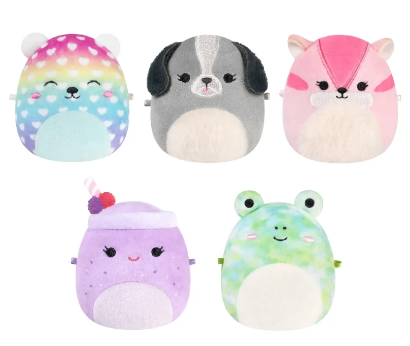 SQUISHMALLOWS Pliušinių žaislų rinkinys 5 vnt., ~6 cm