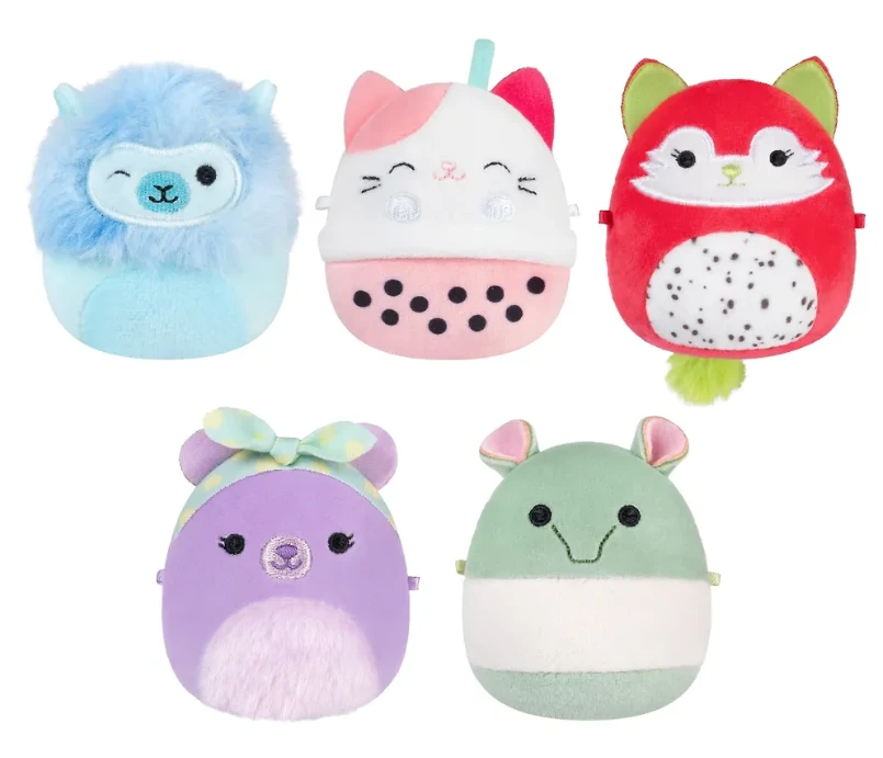 SQUISHMALLOWS Pliušinių žaislų rinkinys 5 vnt., ~6 cm
