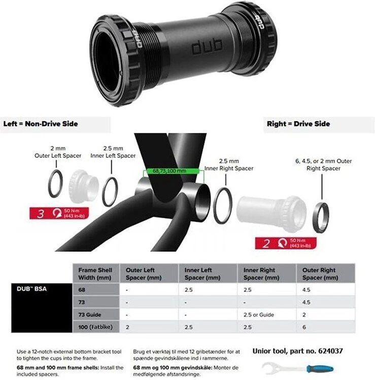 SRAM DUB Fat 100mm -keskiölaakeri