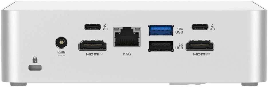 ASUS NUC 15pro+ / RNUC15CRSU500002 / Intel Ultra 5 225H / Intel Arc grafika / nėra atminties / nėra RAM / Intel Wi-Fi 7 BE201 / nėra OS / ES laidas / rinkinys (L6) / EAN: 4711387950234