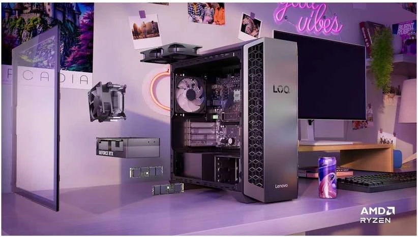 Stacionarus kompiuteris Lenovo LOQ | 26ADR10 | Desktop | Tower | AMD Ryzen 7 | 8745HX | 16 GB | SODIMM DDR5 | NVIDIA GeForce RTX 5050 | Optinio disko nėra | No keyboard | Windows 11 Home | Garantija 24 mėn.