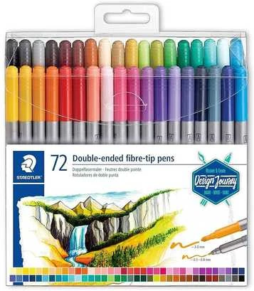 Flomasteriai STAEDTLER, dvipusiai, 72 vnt.