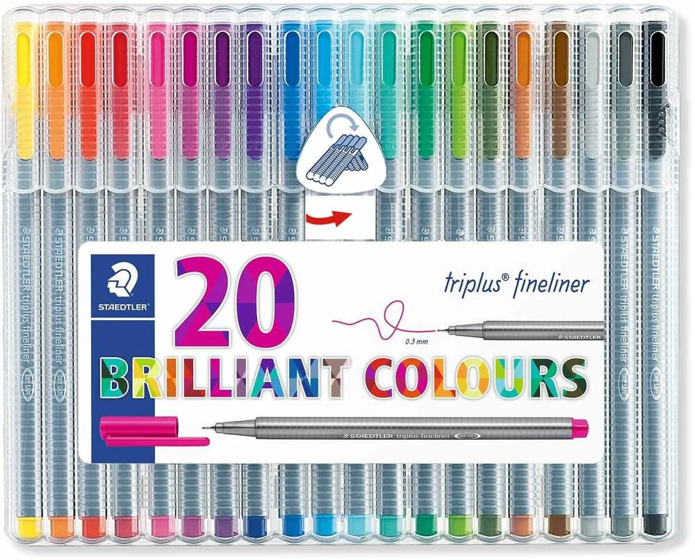 Staedtler triplus fineliner 20 spalvų
