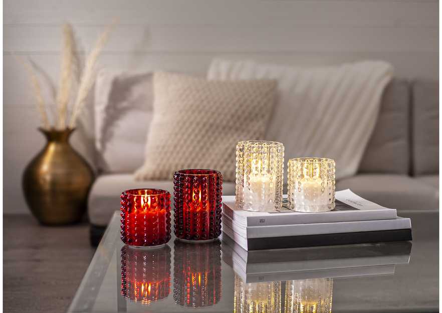 Star Trading Flamme Dotty LED-kynttilä, kirkas, 13 cm
