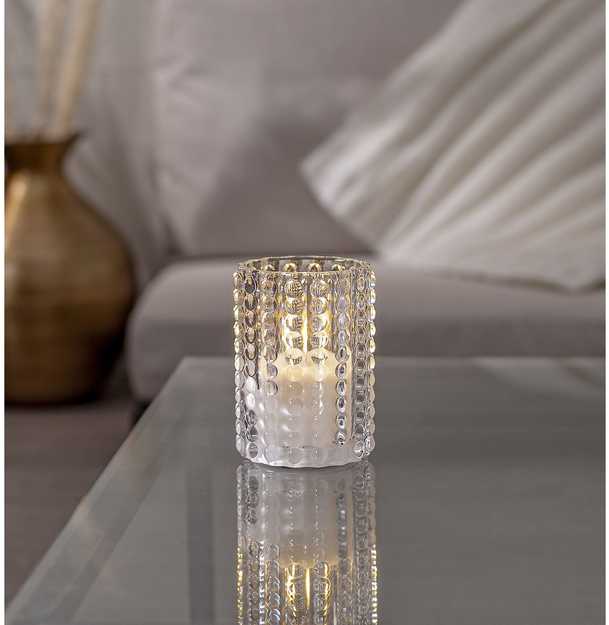 Star Trading Flamme Dotty LED-kynttilä, kirkas, 13 cm