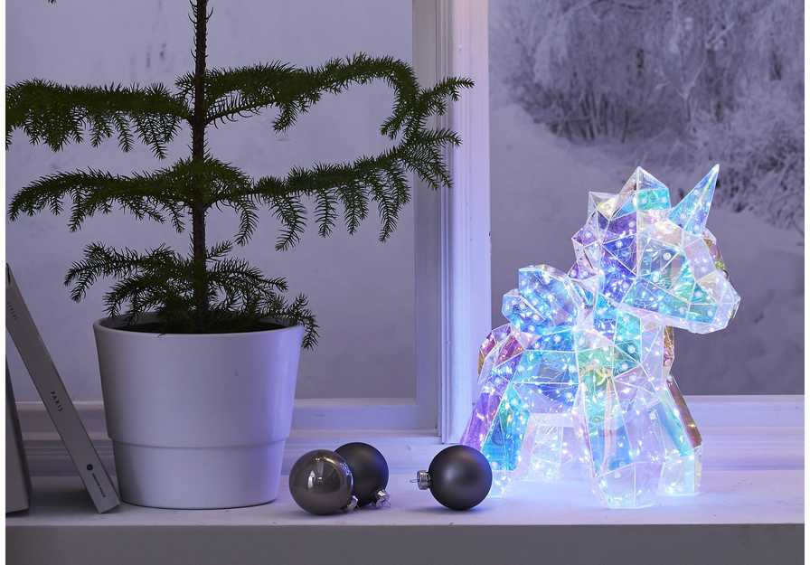 Star Trading Magic LED yksisarvinen valoilla, pöytäkoriste, 30 cm