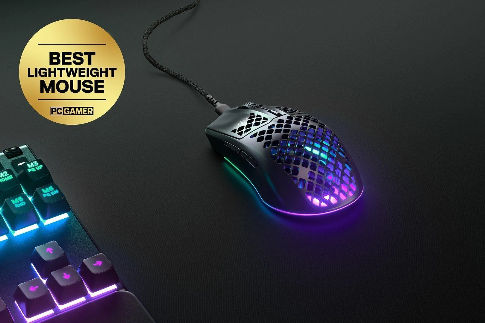 Žaidimų pelė SteelSeries Aerox 3 Onyx , Juodos spalvos