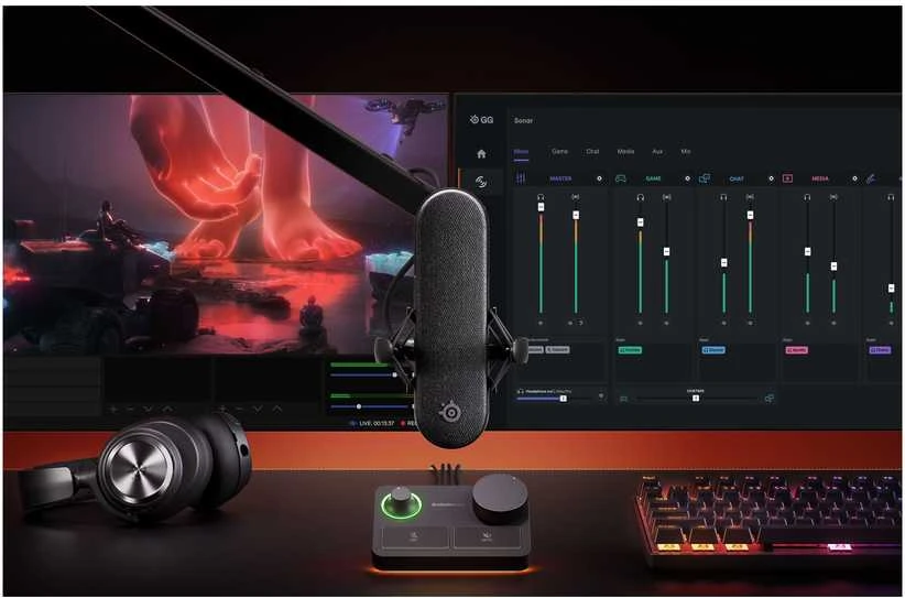 SteelSeries | Gaming Mikrofonas | Alias Pro | Juodas