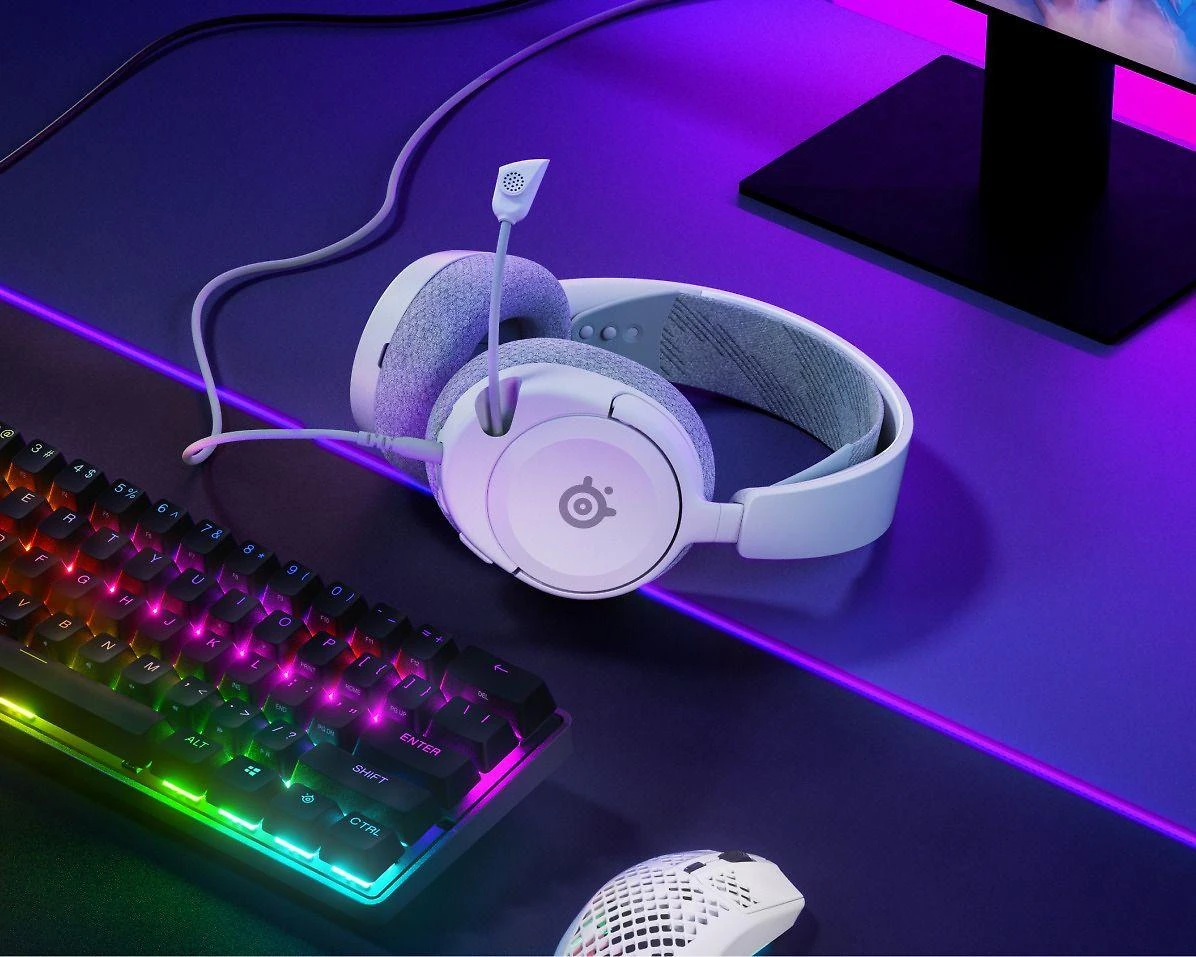Žaidimų ausinės SteelSeries Arctis Nova 1, Pilkos spalvos