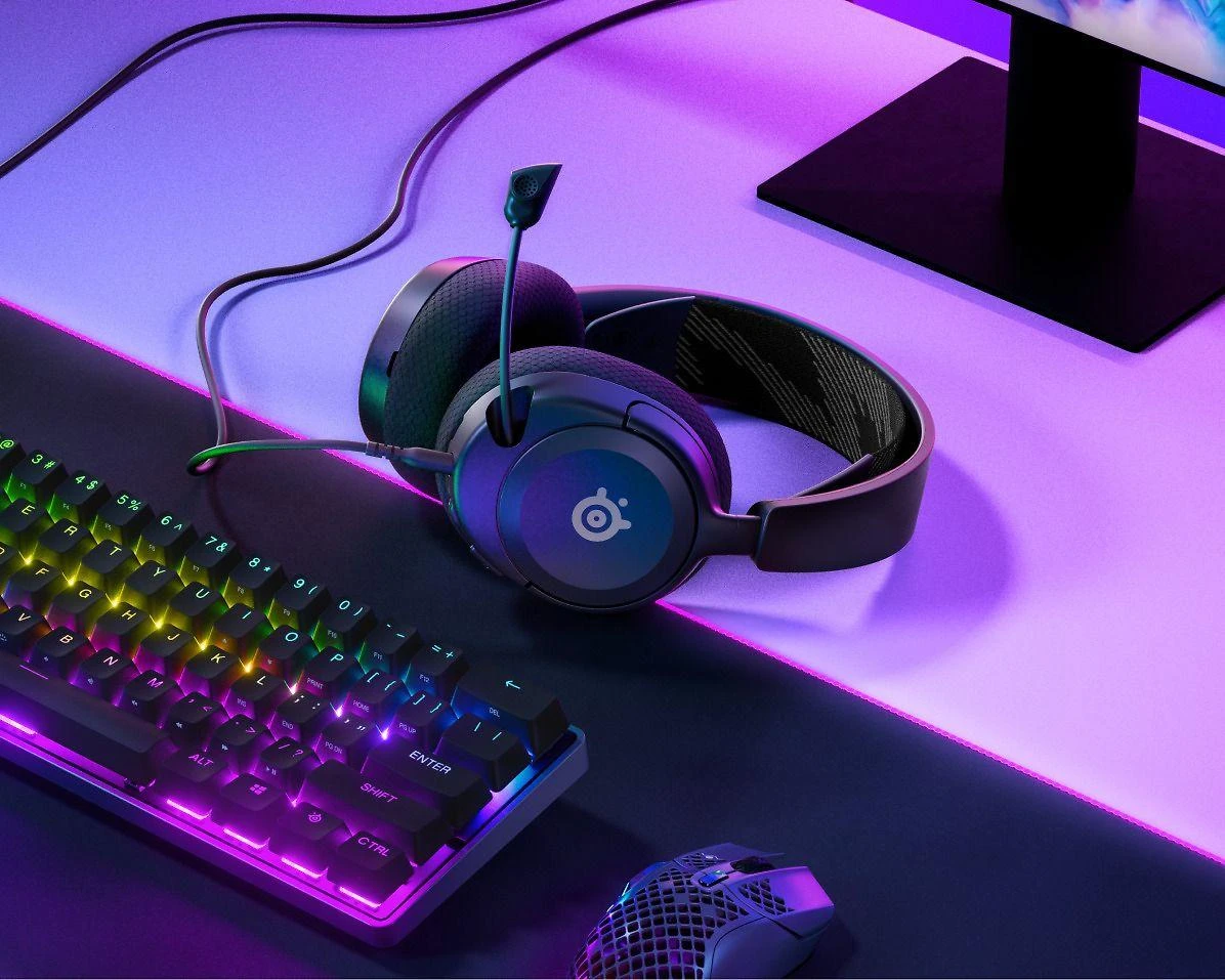 Ausinės žaidimams Arctis Nova 1 Over-Ear, Su mikrofonu, Juodos spalvos