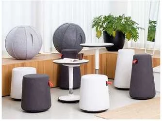 Stoo Active Ball -aktiivipallo, vaaleanharmaa, Ø75 cm
