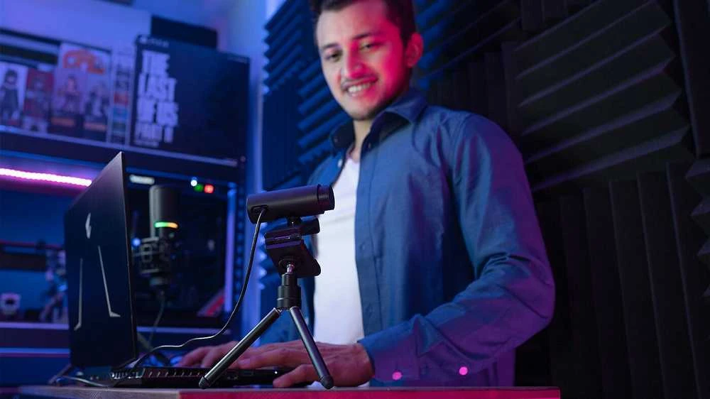 „Streamplify CAM“ srautinio perdavimo internetinė kamera, „Full HD“, 60 Hz – juodos spalvos