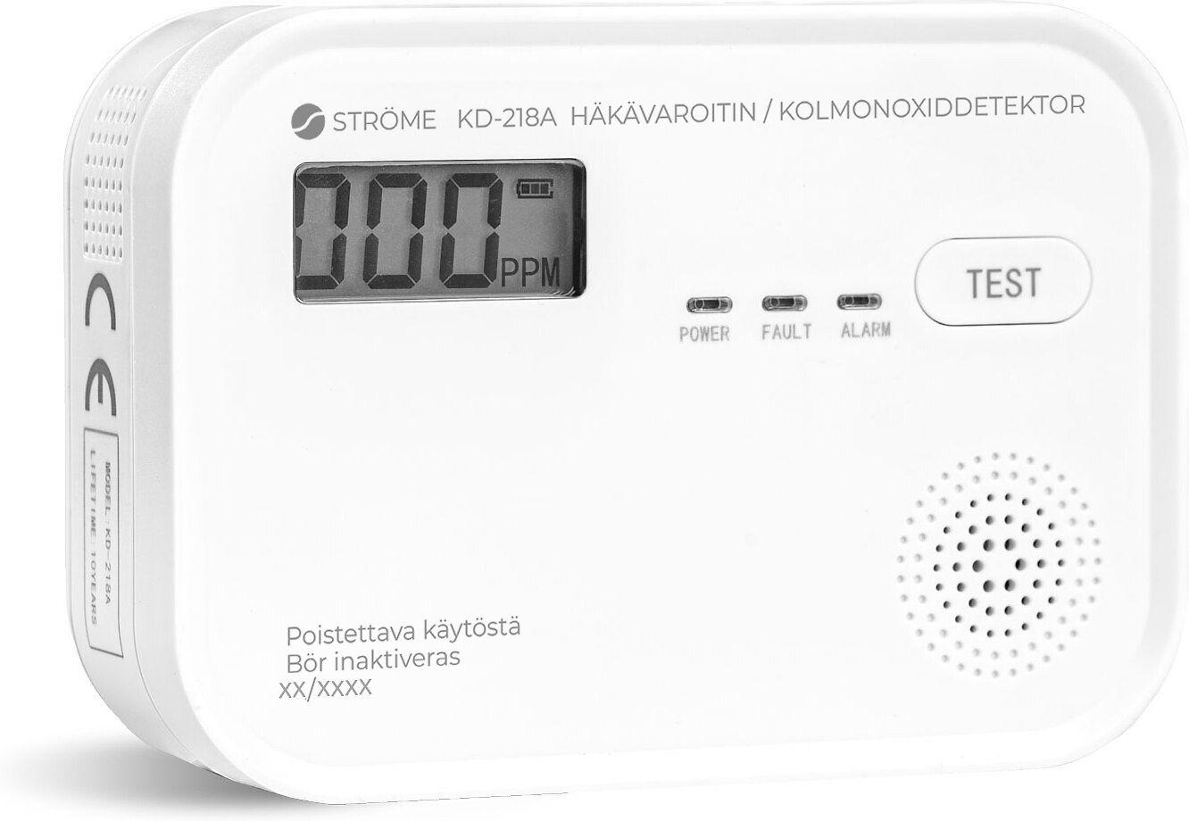 Ströme KD-218A anglies monoksido detektorius su skaitmeniniu ekranu