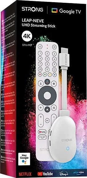 Vaizdo grotuvas STRONG - NEVE Google TV Stick 4K