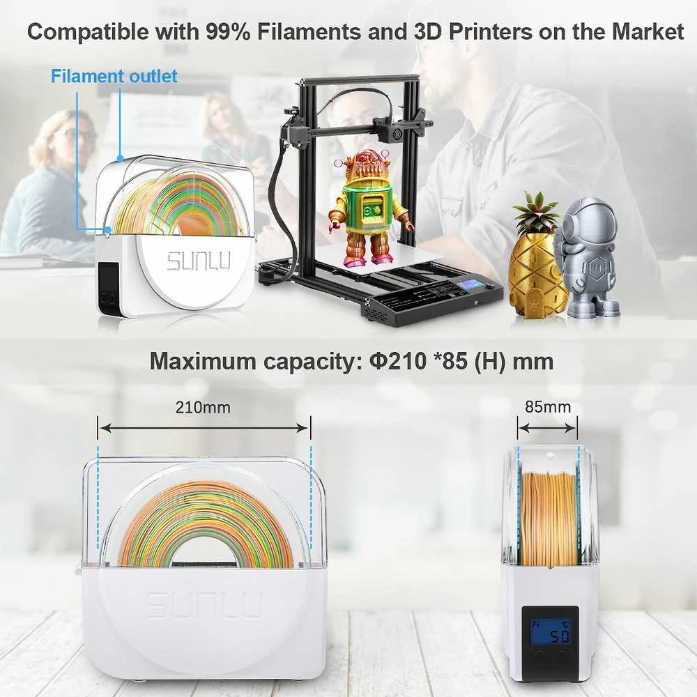 SUNLU FilaDryer S1 Plus -filamenttikuivuri