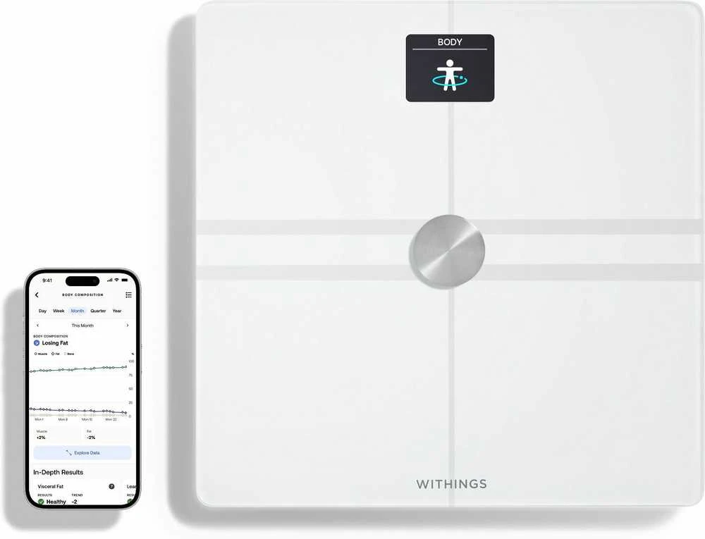 Withings Svarstyklės Body Comp - Baltos spalvos