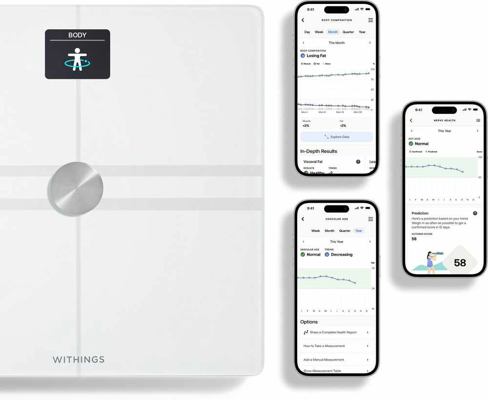 Withings Svarstyklės Body Comp - Baltos spalvos