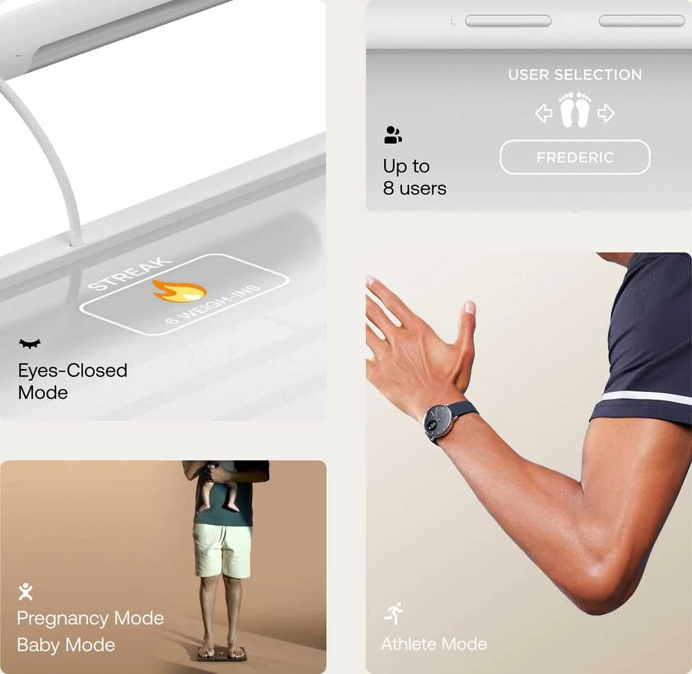 Išmaniosios vonios svarstyklės Withings Body Scan, Baltos