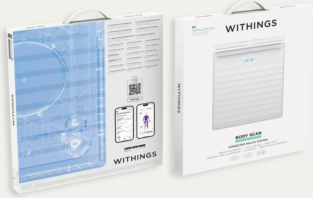 Išmaniosios vonios svarstyklės Withings Body Scan, Baltos